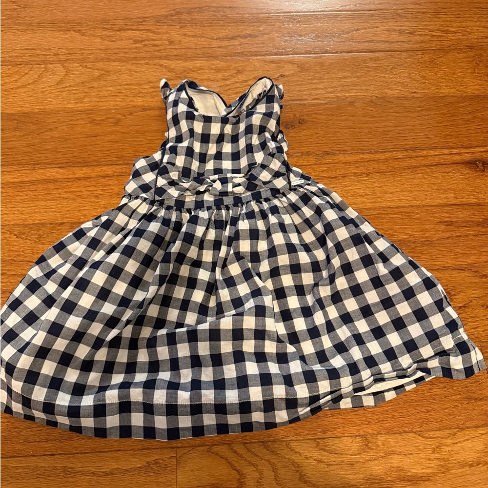 Mayoral Navy and White Checkered Kids Dress